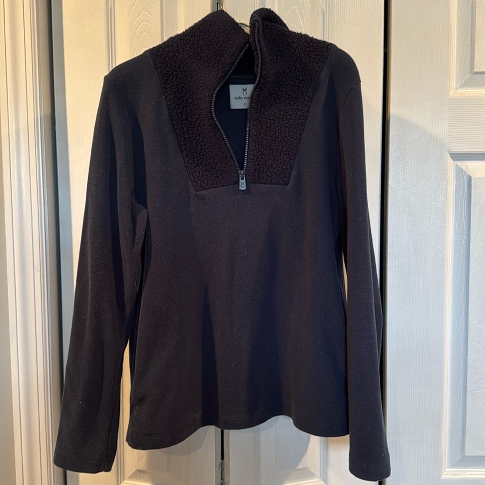 Dudley Stephens half zip pullover navy | size Small